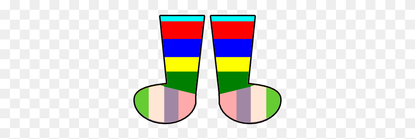 300x222 Clothing Rainbow Socks Clip Art - Rainbow Clipart Transparent