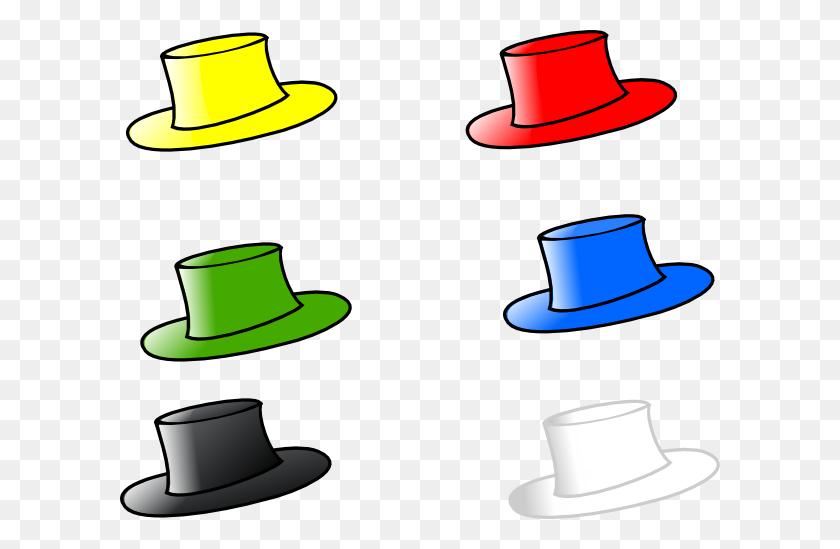 600x489 Clothing Six Hats Clip Art Free Vector - Fedora Hat Clipart