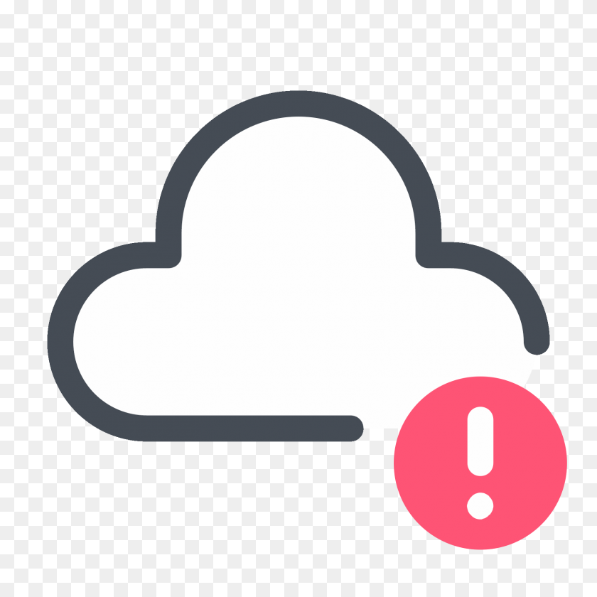 1600x1600 Cloud Alert Icon - Alert Icon PNG