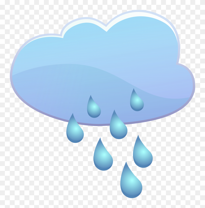 7875x8000 Облака И Капли Дождя Значок Погоды Png Клипарт - Дождевые Облака Png