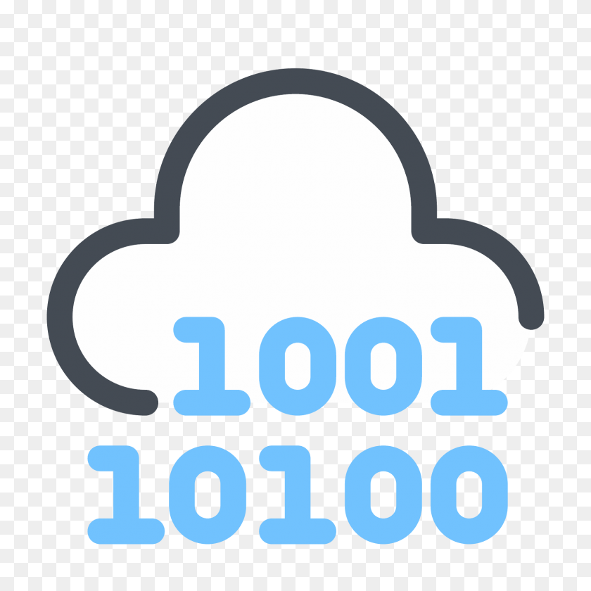 1600x1600 Nube De Icono De Código Binario - Código Binario Png