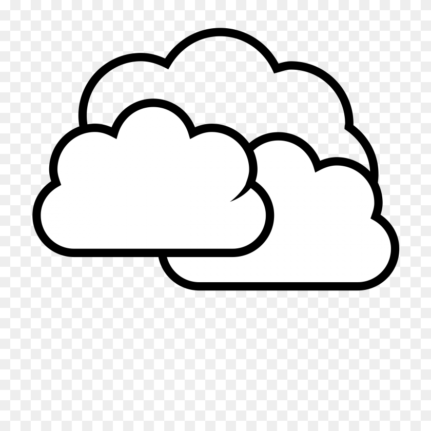 2400x2400 Cloud Black And White Black And White Rainbow Clouds Clip Art - Slime Clipart Black And White