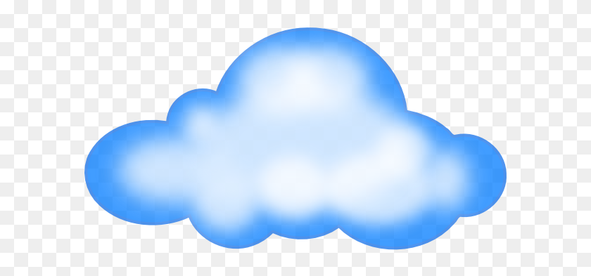 600x333 Cloud Blue Clip Art - Blue Cloud PNG