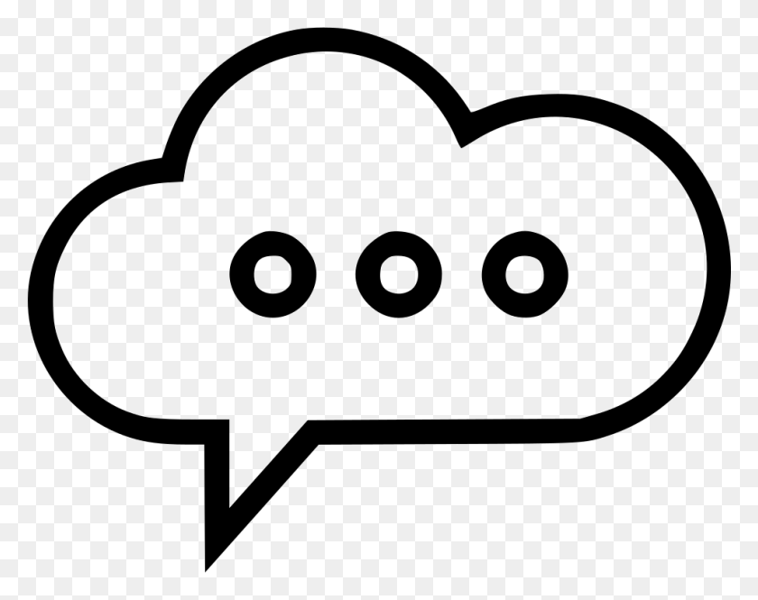 981x762 Cloud Chat Messenger Social Png Icon Free Download - Messenger Icon PNG