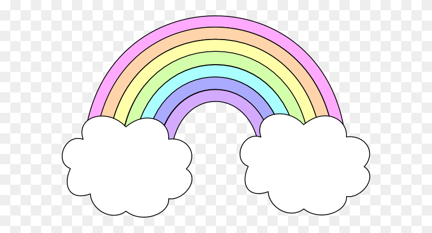 600x394 Cloud Clipart Pastel - Cloudy Day Clipart