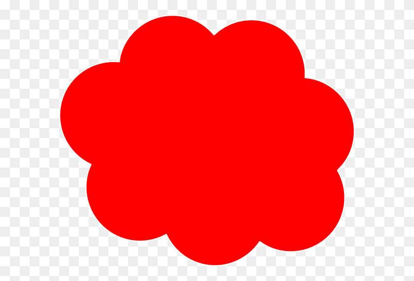 600x510 Cloud Clipart Red - Red Folder Clipart