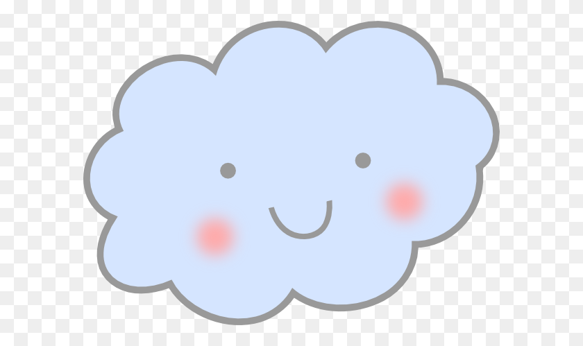 600x439 Cloud Clipart Smiling Cloud - Blindfold Clipart