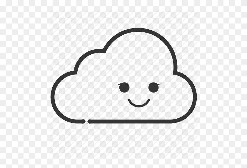 512x512 Nube, Nubes, Nublado, Emoji, Emoticonos, Icono De Clima - Nube Emoji Png
