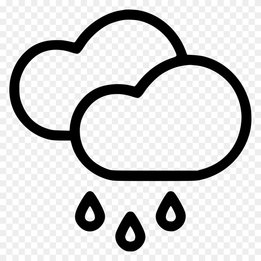 981x982 Cloud Clouds Rain Drops Drizzle Rainfall Png Icon Free - Rain Cloud PNG