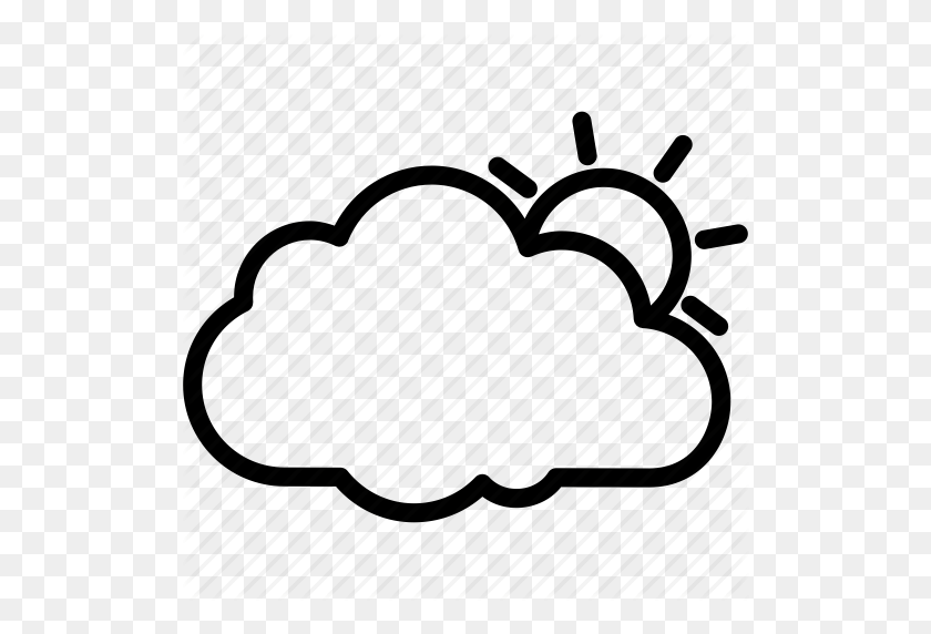 512x512 Cloud, Cloudy, Day, Sun, Weather Icon - Sun Drawing PNG