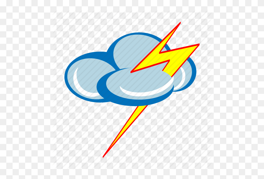 512x512 Cloud, Cloudy, Forecast, Lightning, Storm, Thunder, Weather Icon - Thunder PNG