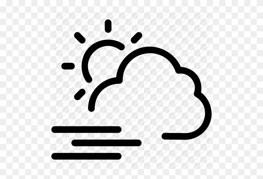 512x512 Cloud, Cloudy, Gust, Meteorology, Overcast, Partly, Sun, Sunny - Gust Of Wind Clipart