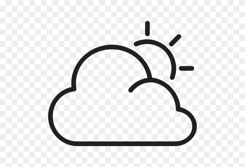 512x512 Cloud, Cloudy, Overcast, Sun, Weather Icon - Weather PNG