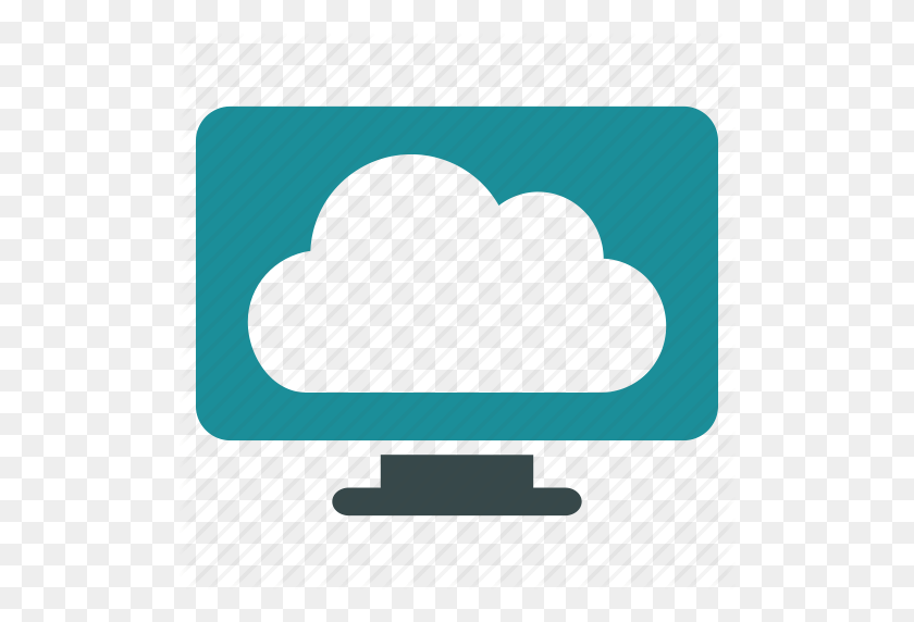 512x512 Cloud, Computer, Display, Forecast, Monitor, Online, Weather Icon - Computer Screen Clip Art
