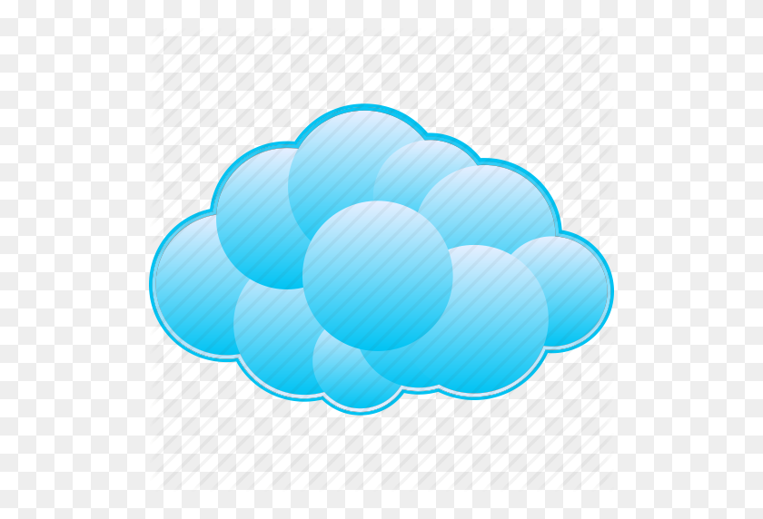512x512 Cloud Computing, Clouds, Online, Server, Sky, Weather, Web Icon - Blue Clouds PNG