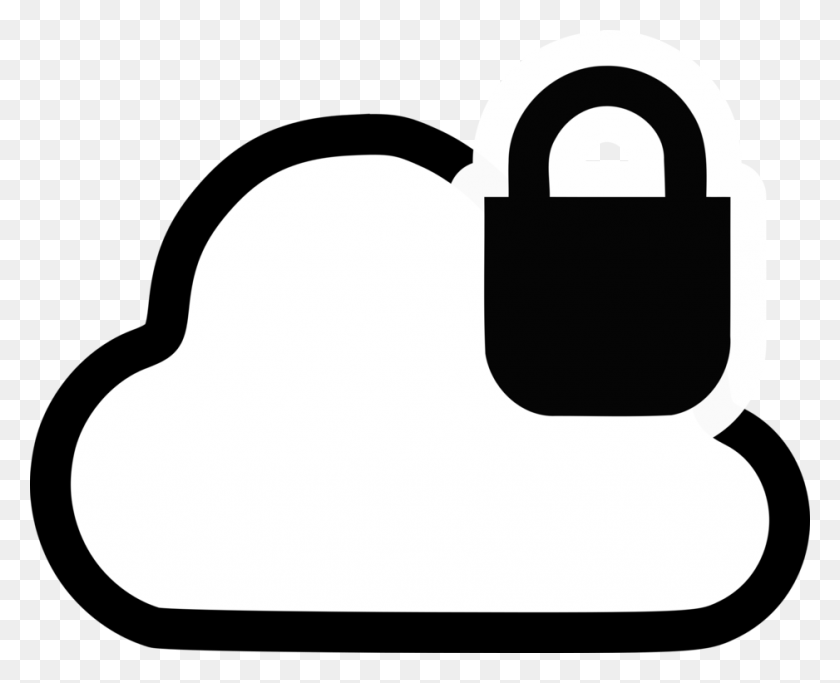 938x750 Cloud Computing Computer Icons Internet Download - Lock Clipart Black And White