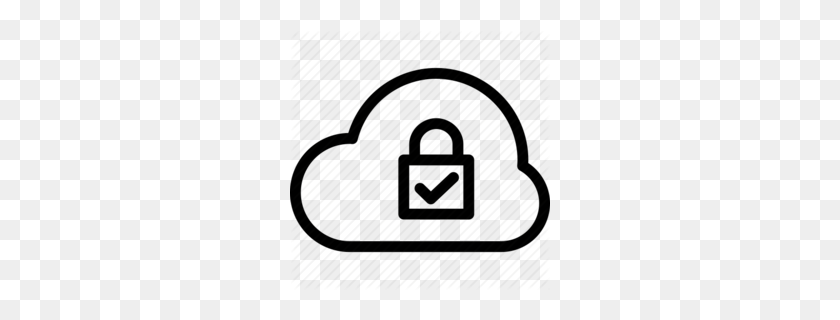 260x260 Cloud Computing Security Clipart - Cloud Clipart Black And White