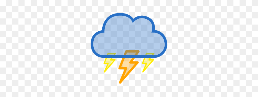 256x256 Cloud Dark Multiple Lightning Icon - Dark Cloud PNG