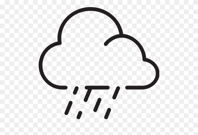 512x512 Cloud, Downpour, Rain, Weather Icon - Rain Cloud PNG