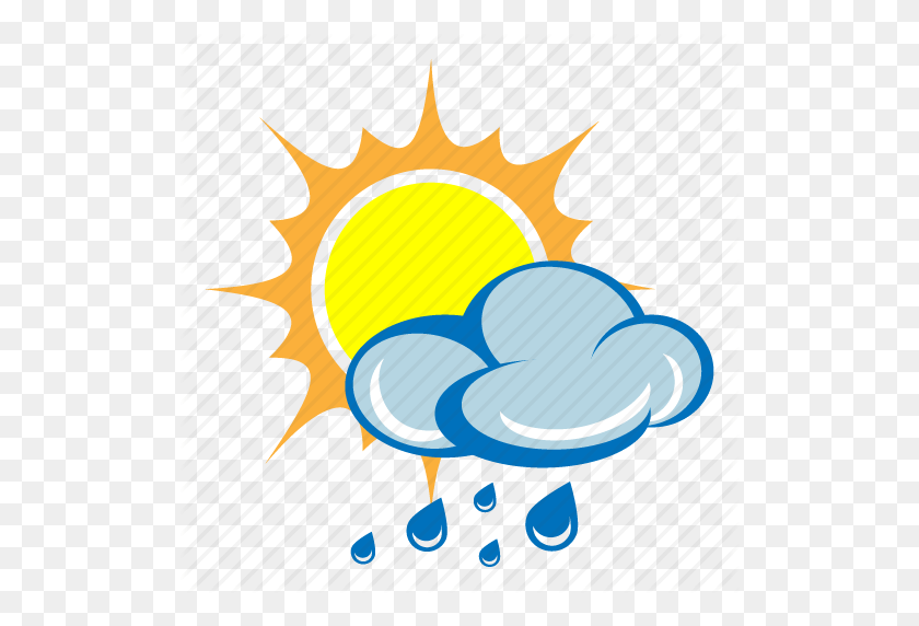 512x512 Cloud, Drizzle, Rain, Shower, Storm, Sun, Weather Icon - Storm PNG