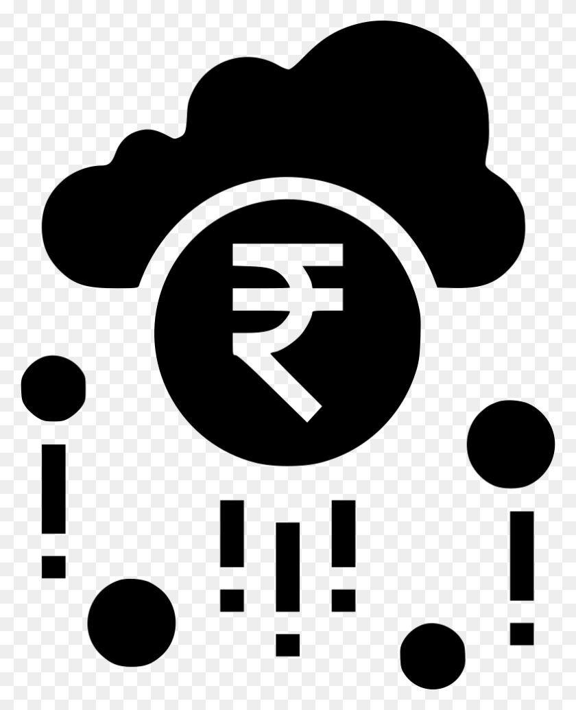 784x980 Cloud Earning Fortune Money Raining Success Wealth Png Icon - Money Raining PNG