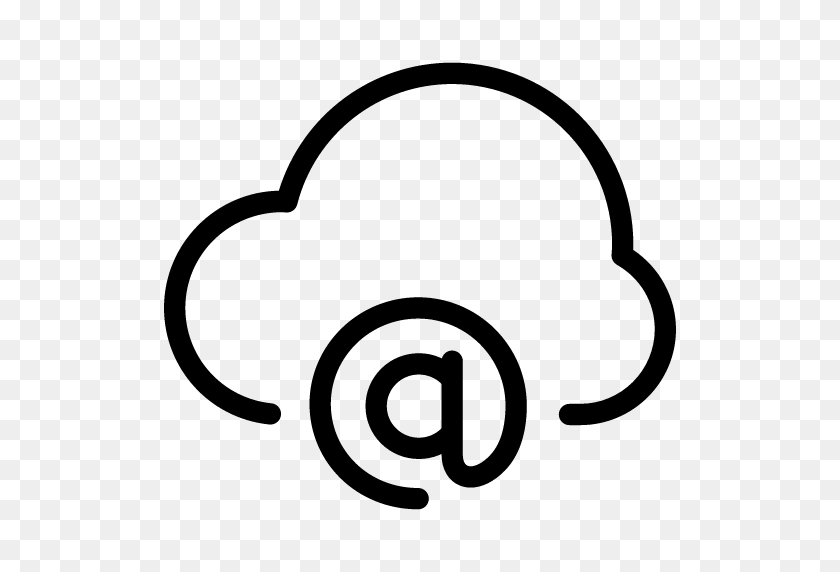 512x512 Cloud Email Icon Line Iconset Iconsmind - Cloud Drawing PNG