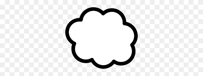 300x256 Cloud Free Clipart - Moon And Clouds Clipart