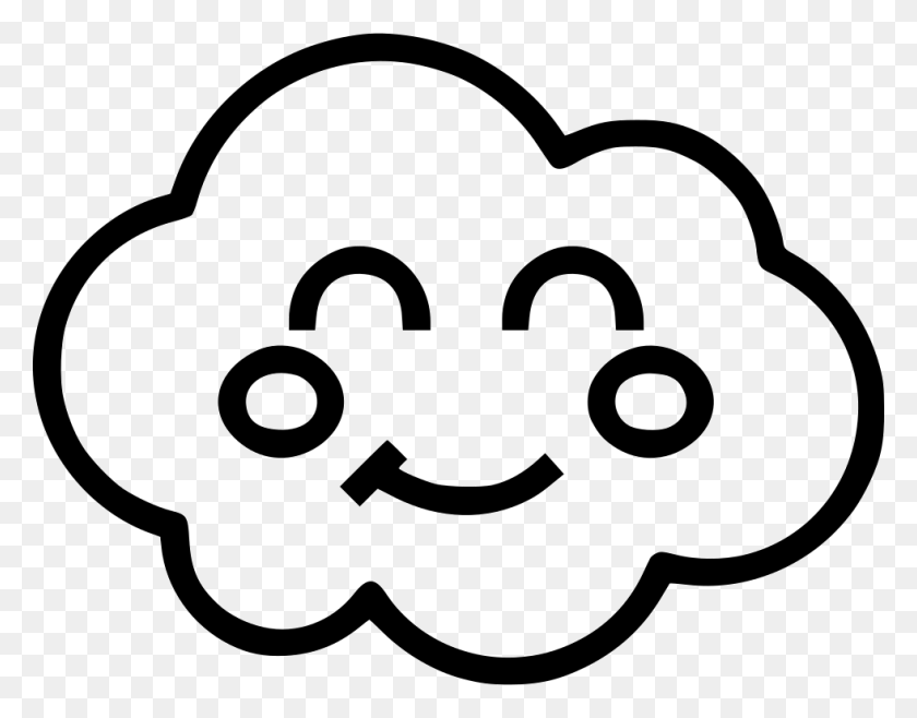 980x752 Cloud Happy Face Png Icon Free Download - Happy Face PNG
