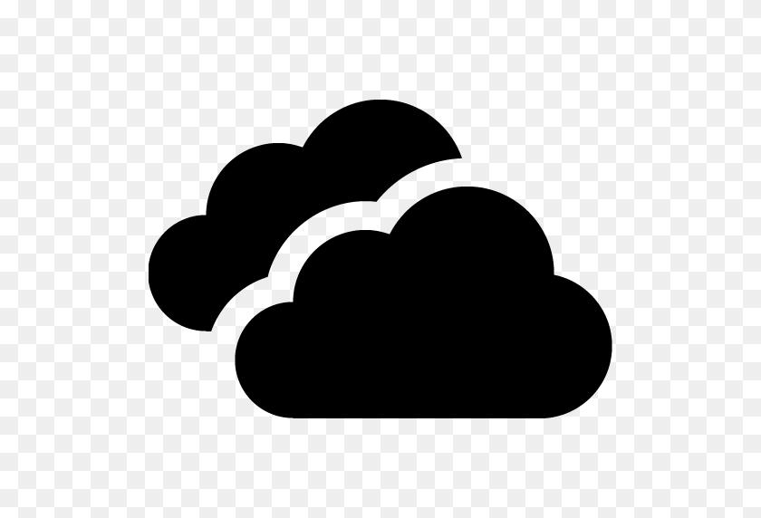 512x512 Cloud Icon - Black Cloud PNG