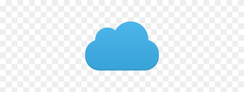 256x256 Cloud Icon Flatastic Iconset Custom Icon Design - Blue Clouds PNG