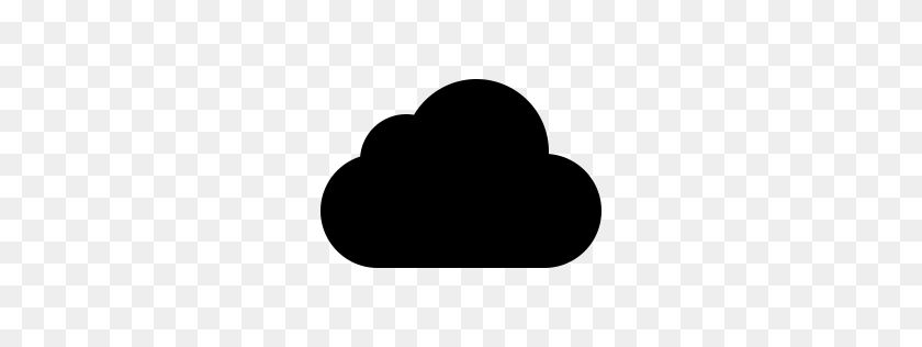 256x256 Cloud Icon Glyph - Cloud PNG Transparent