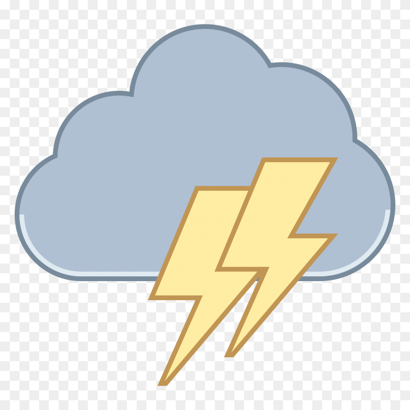 1600x1600 Cloud Lightning Icon - Lightning Icon PNG