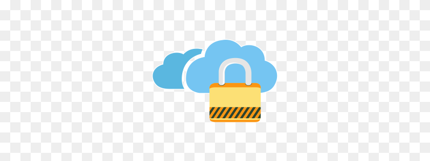 256x256 Cloud Lock Icono De Myiconfinder - Candado Y Llave Png