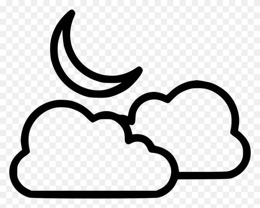 980x770 Cloud Moon Half Moon Png Icon Free Download - Cloud Drawing PNG