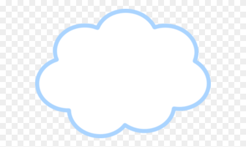 600x442 Cloud Outline - Clouds Background Clipart