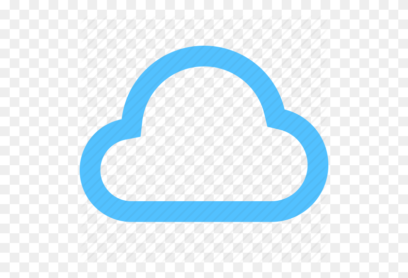 512x512 Cloud, Outline Icon - Cloud Outline PNG