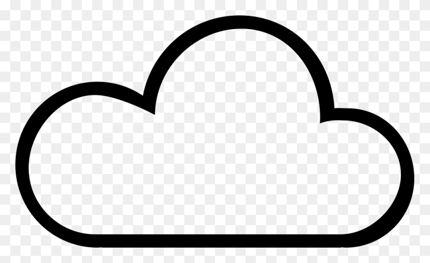 981x572 Cloud Outline Internet Symbol Png Icon Free Download - Cloud Outline PNG
