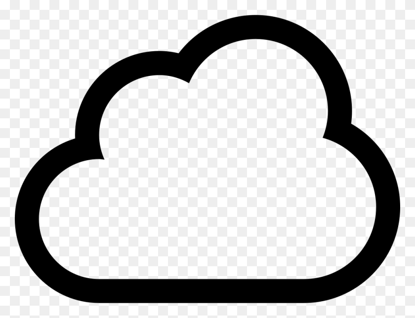 980x736 Cloud Outline Png Icon Free Download - Cloud Outline PNG