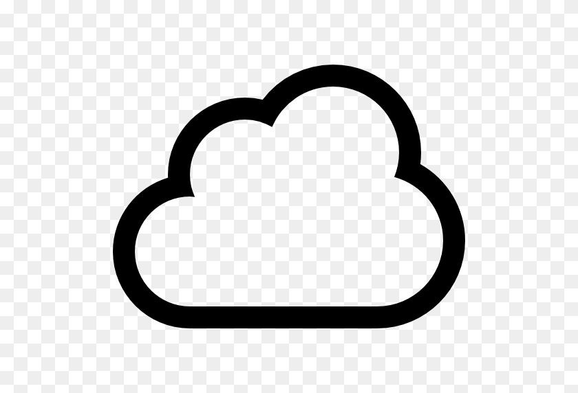512x512 Cloud Outline Symbols - Cloud Drawing PNG