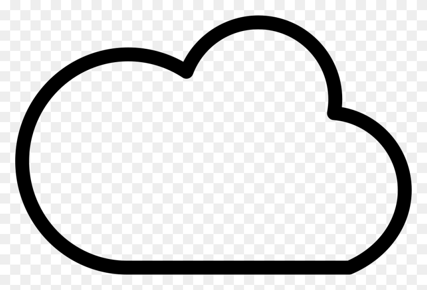 980x642 Cloud Outlined Shape Png Icon Free Download - Cloud Shape PNG
