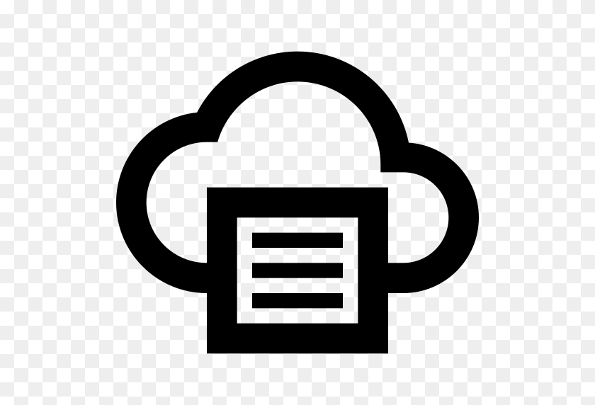 512x512 Cloud Print Outline, Print, Print Options Icon With Png And Vector - Cloud Outline PNG