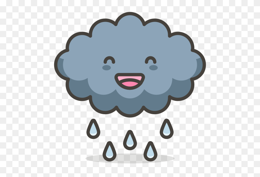 512x512 Облако, Дождь, Забавная Иконка Без Другого Набора Эмодзи - Cloud Emoji Png