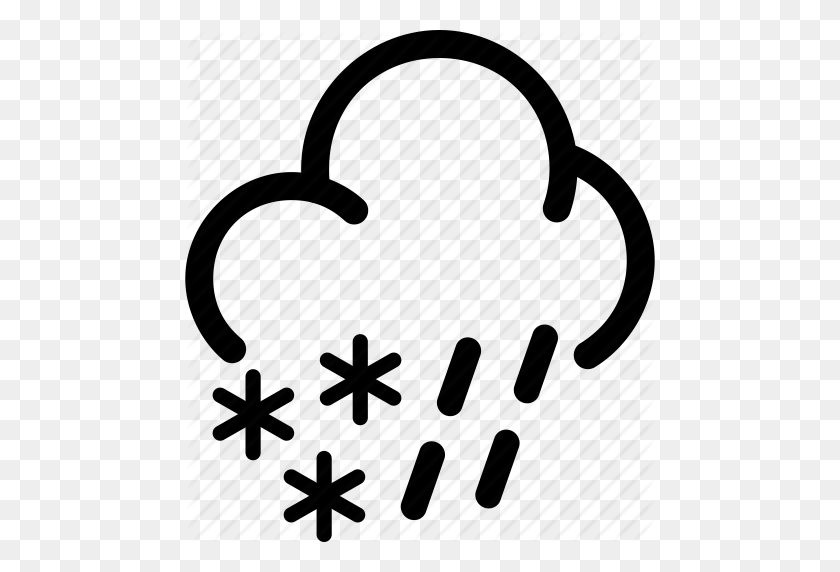 470x512 Облака, Дождь, Мокрый Снег, Снег, Значок Погоды - Клипарт С Мокрым Снегом