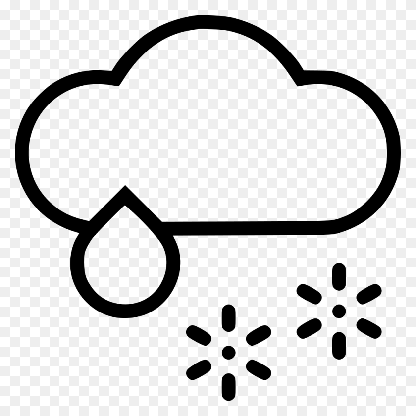 981x982 Cloud Rain Snow Wintry Mix Png Icon Free Download - Snow PNG Transparent