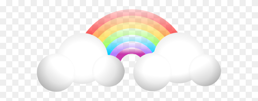 600x270 Cloud Rainbow Png, Clip Art For Web - Rainbow Clipart