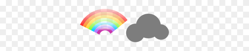 300x114 Cloud Rainbow Png, Clip Art For Web - Rainbow Cloud Clipart