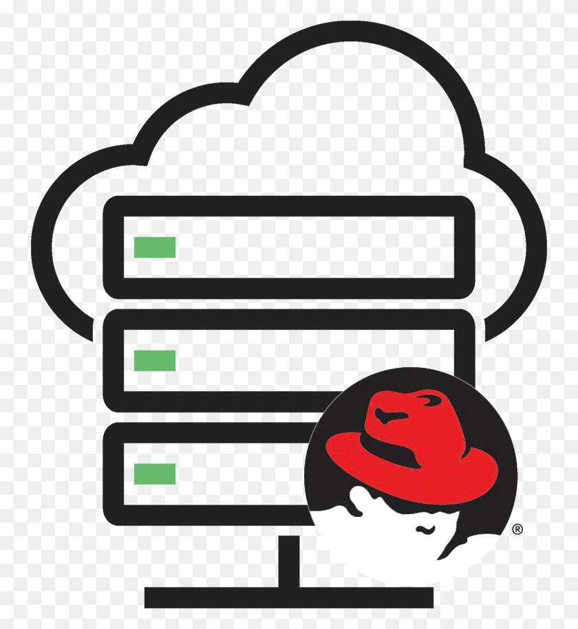750x855 Облачный Сервер Red Hat - Красная Шляпа Png