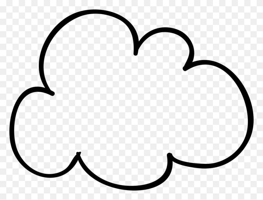 980x730 Cloud Sketched Shape Png Icon Free Download - Cloud Shape PNG