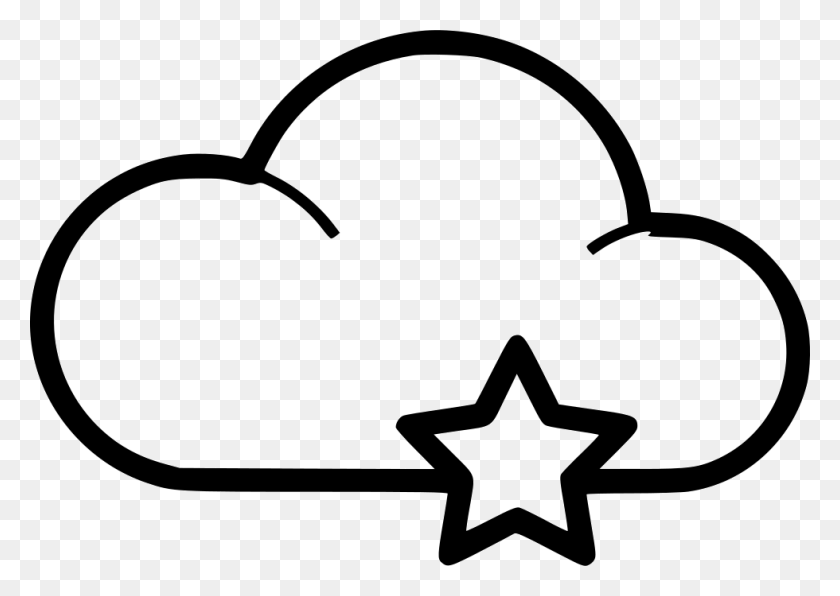980x674 Cloud Star Png Icon Free Download - Cloud Drawing PNG