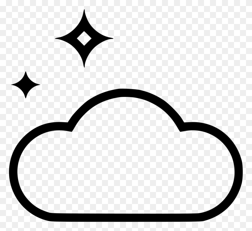 981x894 Cloud Stars Night Png Icon Free Download - Night Stars PNG